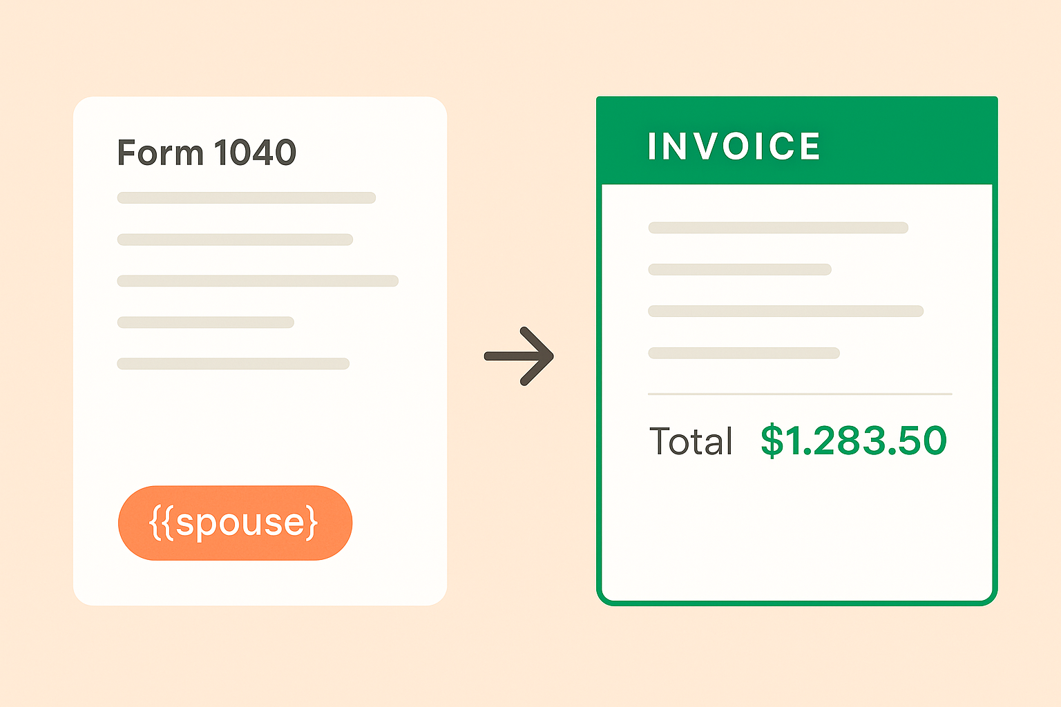 Invoices that build themselves from the return